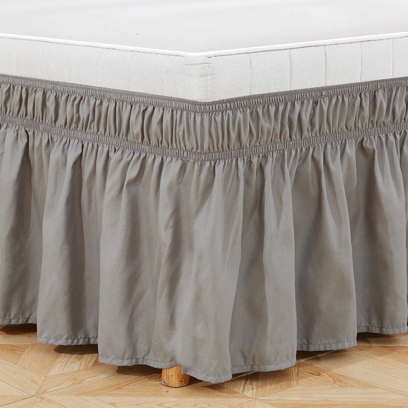 Elastic Ruffles Bed Skirt - Calm Cloud Bedding